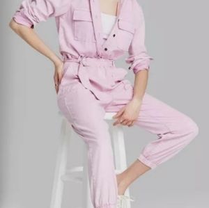 WILD FABLE- Womens Lavender Belted Jumpsuit